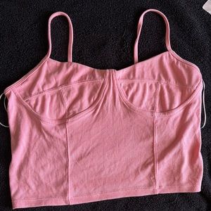 Light pink crop top bustier